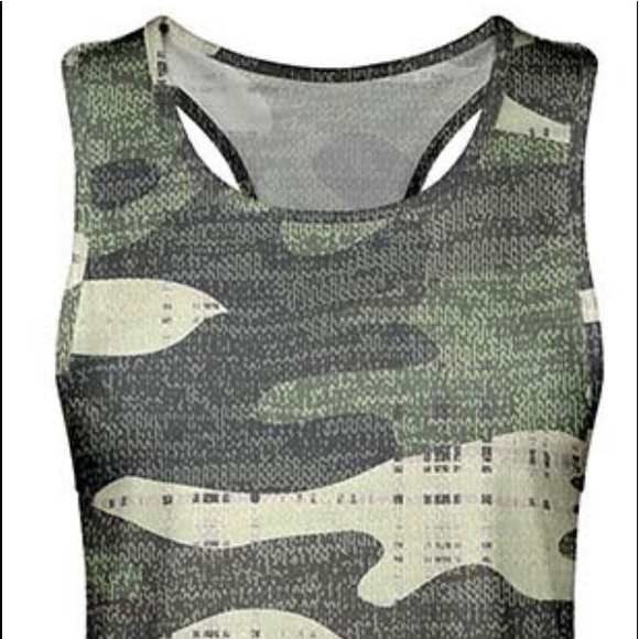 2/$35 Green & Grey Camo Racerback Tank - Picture 1 of 4